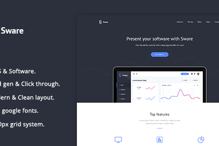 Sware SaaS & Software Landing HTML5 Page Template