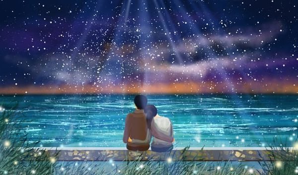 Seaside Dream Couple Illustration (Turbo Premium Space)